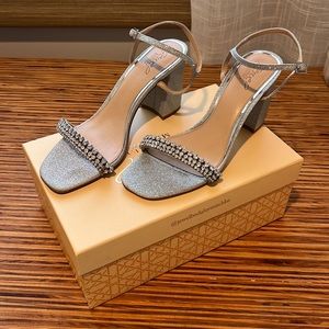 Jewel badgley Mischa heels silver😍